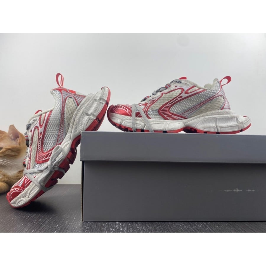Balenciag* 3XL Sneaker 'Worn-Out - White Red'