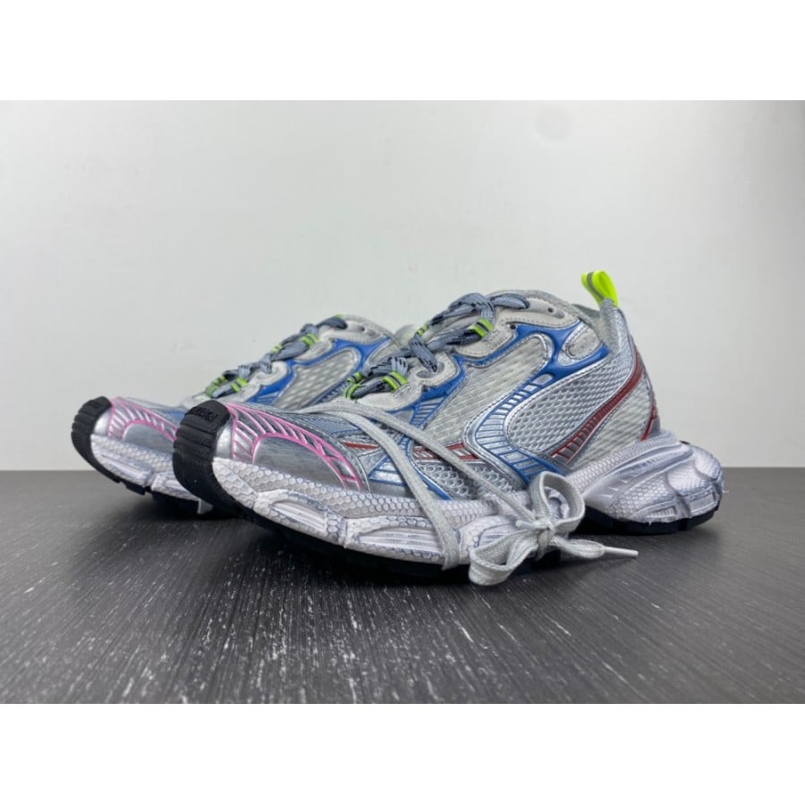 Balenciag* 3XL Sneaker 'Worn-Out - White Blue Red'