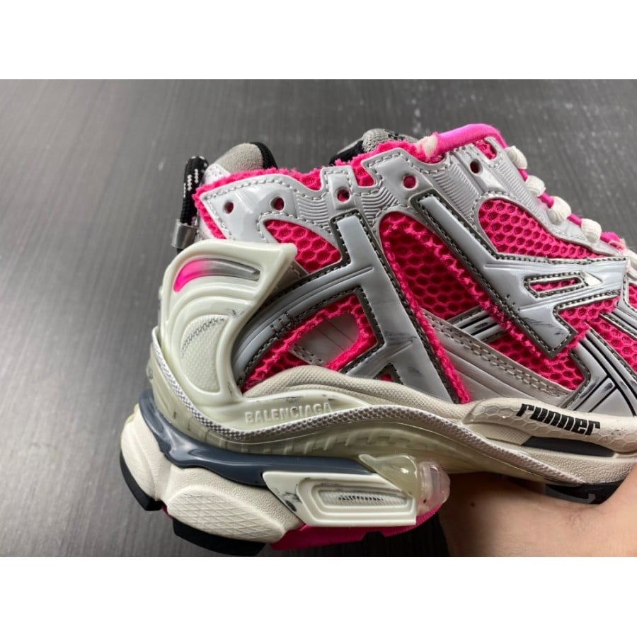 Balenciag* Wmns Runner Sneaker 'White Neon Pink'