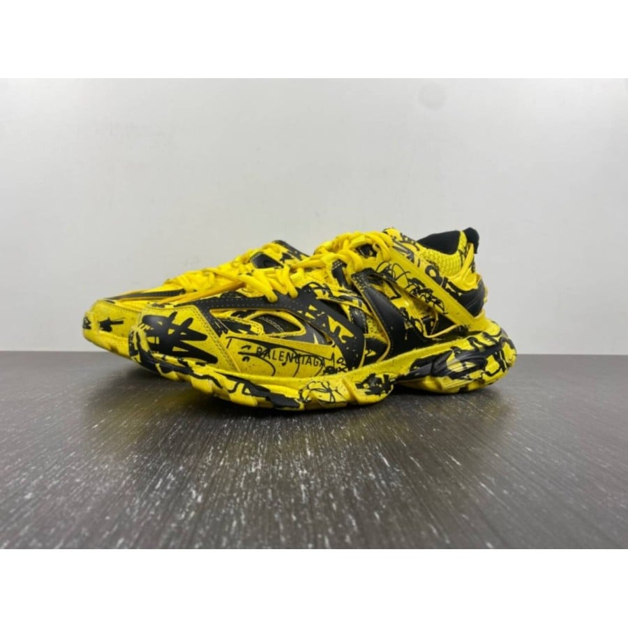 Balenciag* Track Sneaker 'Graffiti - Yellow Black'