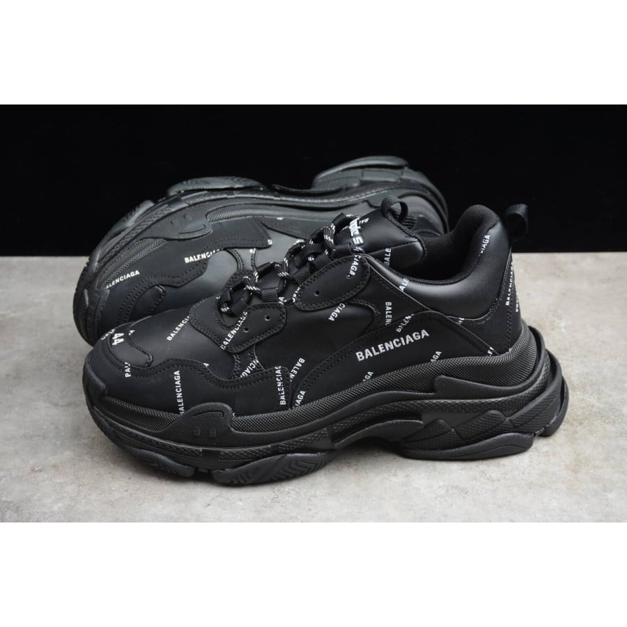 Balenciag* Triple S Sneaker 'Allover Logo - Black'