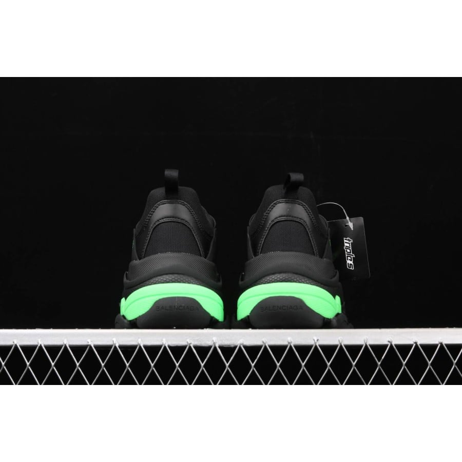 Balenciag* Triple S Sneaker 'Black Flou Green'