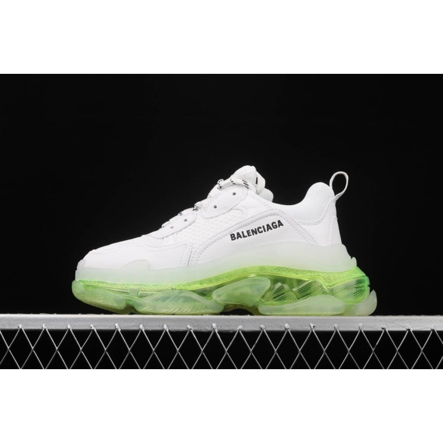 Balenciag* Triple S Sneaker 'Clear Sole - White Fluo Yellow'