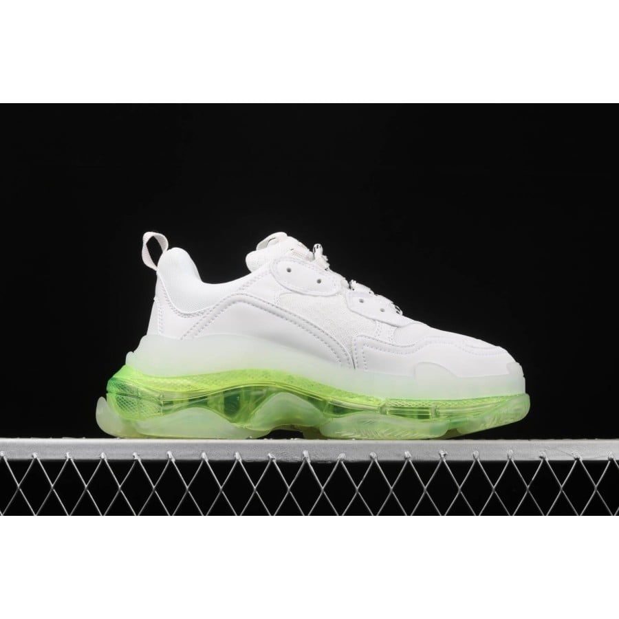 Balenciag* Triple S Sneaker 'Clear Sole - White Fluo Yellow'
