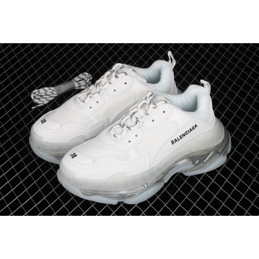 Balenciag* Triple S Sneaker 'Clear Sole - White Grey'